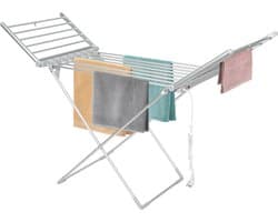 Alora elektrisch verwarmd droogrek - Zilver - 20 stangen - wasrek - inklapbaar - energiezuinig - verwarming - verwarmbaar - kindvriendelijk - wasknijper proof