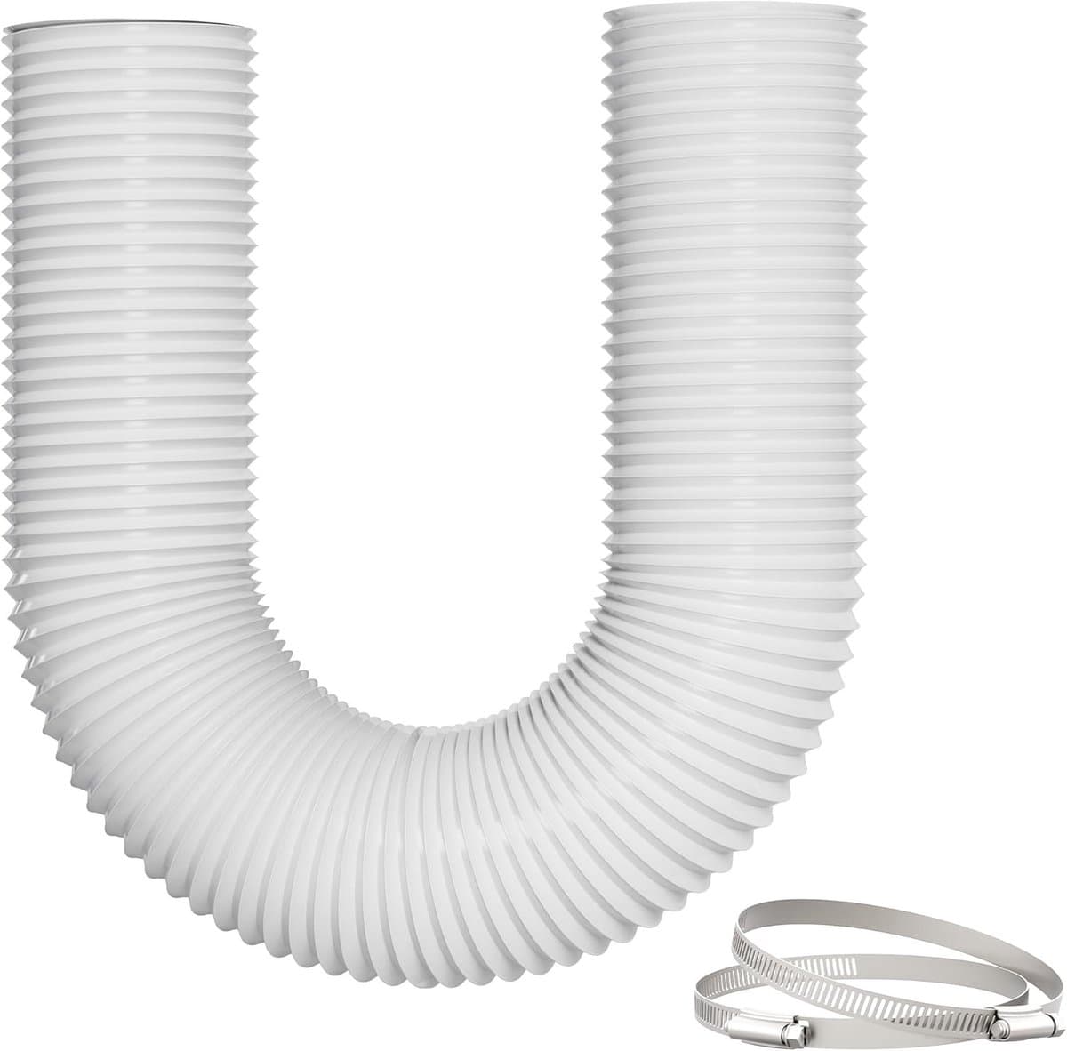 Afvoerslang airco - Wit - 125 mm x 5 m - 5-Laags PVC Flexibele Ventilatieslang - Voor Mobiele Airconditioners en Droger — afbeelding 1