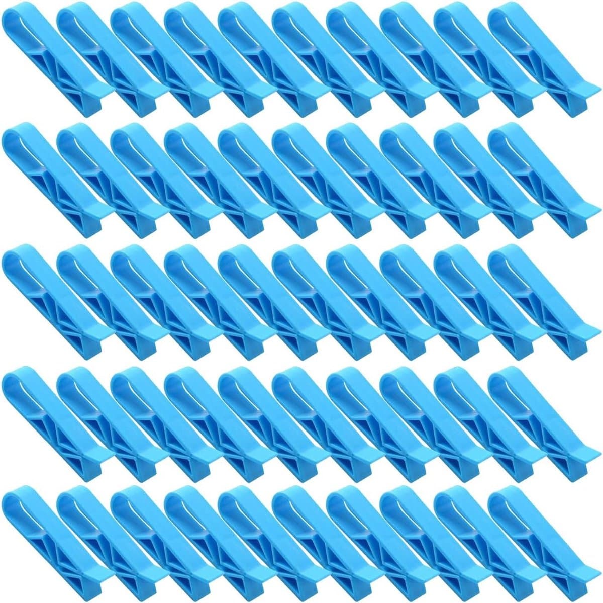 Vuilniszak Clips - Prullenbak Houder - Vuilniszak Fixeren - Antislip Ontwerp - 50 Stuks - Blauw — afbeelding 1