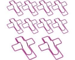 Pen Clips - Houders Notitieboek - Bureau Organisatie - Roestvrijstalen Grip - 10 Stuks - Roze