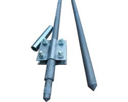 Grond Aarding Set - Diepte Anker - Stabiele Verbinding - Vuurverzinkt Staal - 3m 1.5m - Zilver