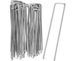 Dailygoods - 50 Stuks Grondankers voor Tuin en Camping - Gecoate U-Spijkers
