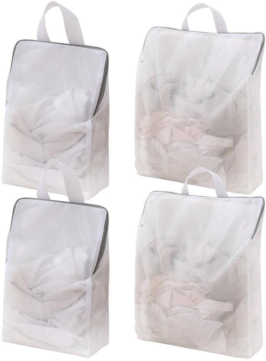 Dailygoods - Set van 4 Netwaszakken met Rits en Handgreep - Ideaal voor Ondergoed en Sokken — afbeelding 1