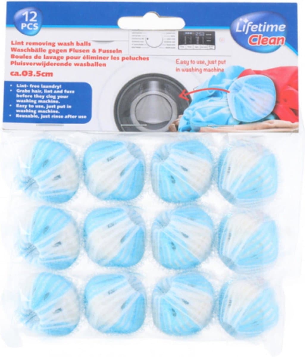 Lifetime Clean - Pluisverwijderende wasballen - 12 stuks — afbeelding 1