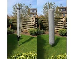 CUHOC Droogmolenhoes 175x28x50 cm – Diamond Label – Incl. Stevige Stok – Waterdichte Hoes met Rits voor Droogmolens tot 2,5x2,5 meter — afbeelding 1