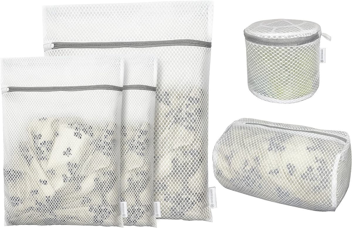 5 Delicate Waszakken met Rits voor Kleding, Ondergoed en Lingerie - Sterke Mesh Waszakken voor Veilig Wassen van Kledingstukken en Sokken — afbeelding 1