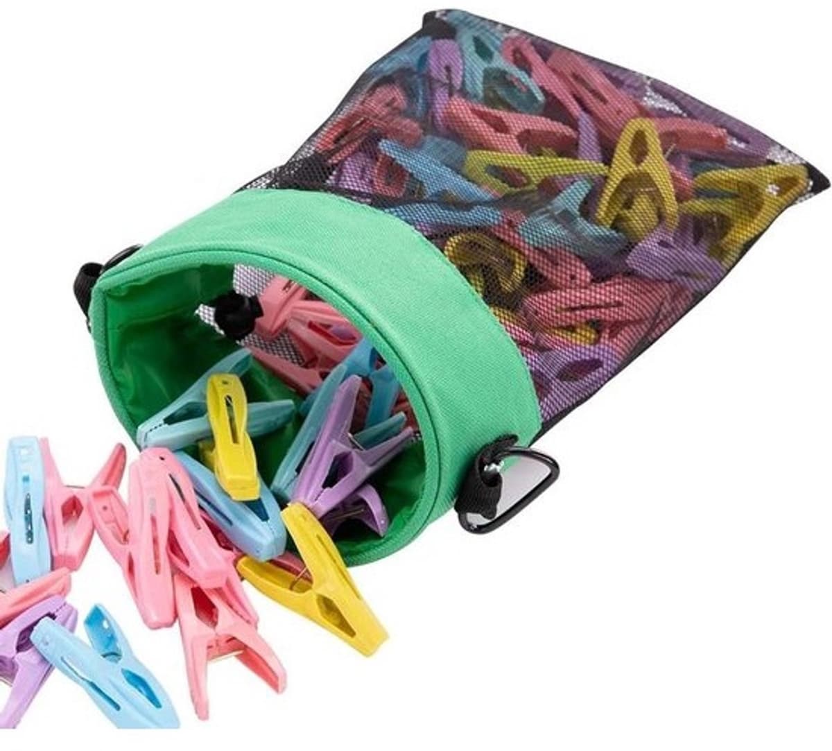 Wasknijperhouder - Organizer voor knijpers - Wasknijpers opbergen - Machinewasbaar ontwerp - 30x20 cm - Groen — afbeelding 1
