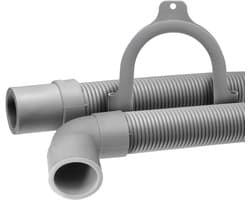 Dparts afvoerslang - 2,5m - 19x21mm - haaks aansluiting - voor wasmachine en vaatwasser - met bocht - 250cm 2.5m