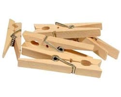 Ultra Clean Houten wasknijpers - 96x stuks - van 7 cm - Huishoudelijke producten - wasgoed - knijpers / wasspelden