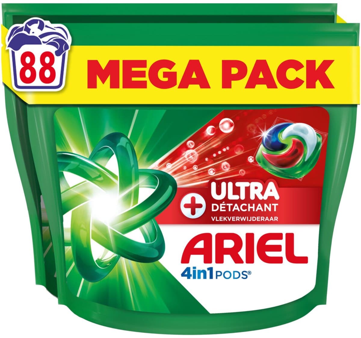 Ariel 4in1 Wasmiddel Pods Ultra Vlekverwijderaar - 88 stuks — afbeelding 1