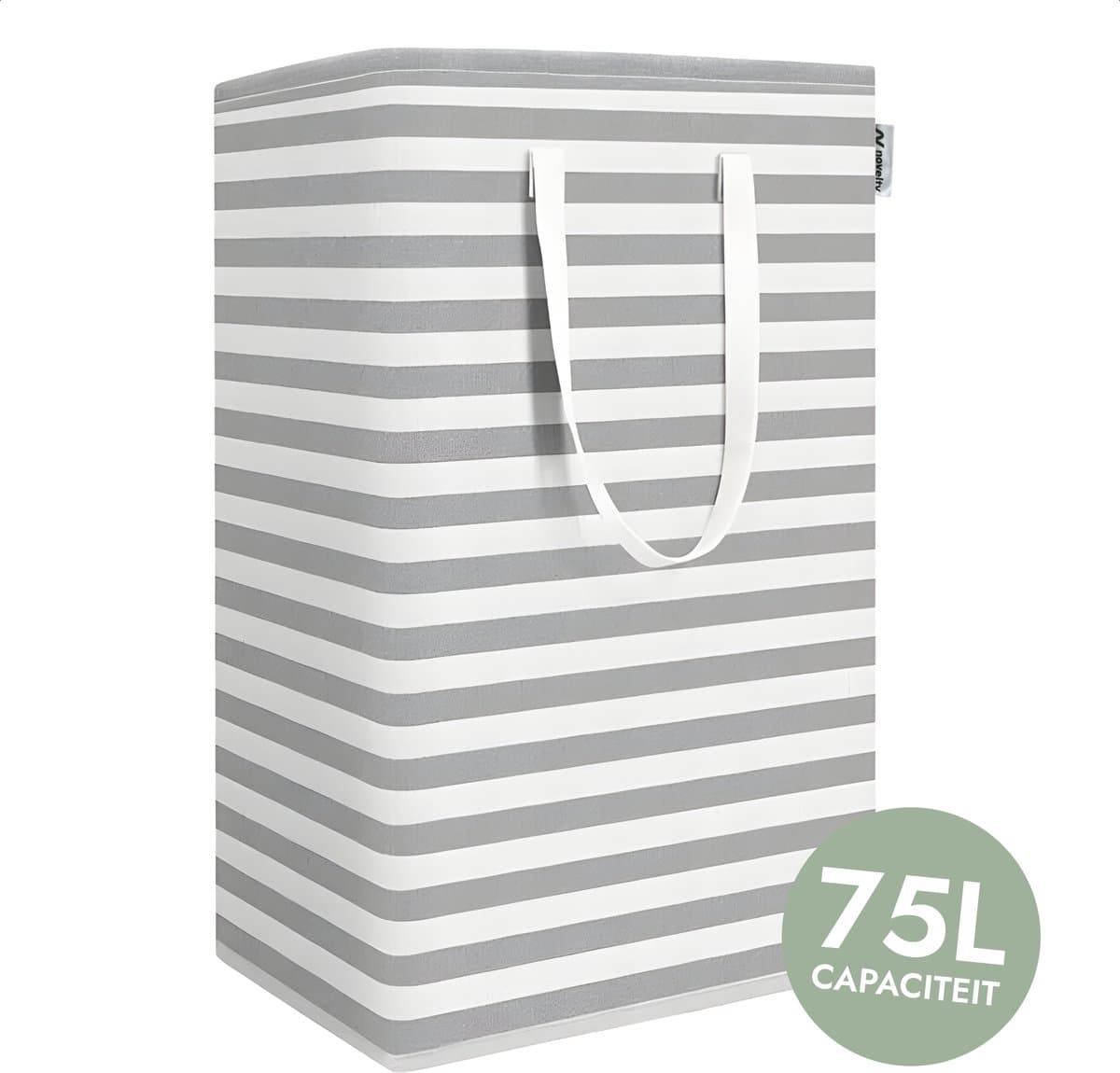 Wasmand 75L Opvouwbaar – Stevige Opbergmand met Handvatten – Waterdichte Was Organizer – Voor Kleding, Speelgoed of Linnen — afbeelding 1