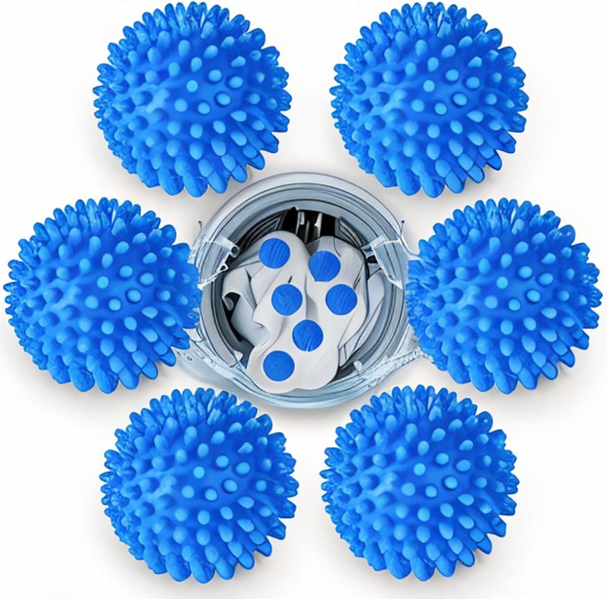 Famanu 6-Pack Drogerballen, Wasballen voor Donsjassen, Herbruikbare Drogerbal voor het Thuis Reinigen — afbeelding 1