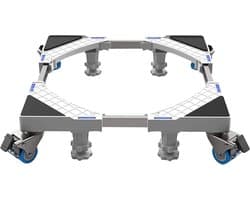 Olvy Home - Wasmachine Verhoger met Wielen - Wasmachine Opbouwmeubel - Wasmachine Sokkel - Kast - Tot 300 KG - Ook voor Droger, Koelkast, Vaatwasser en Vriezer — afbeelding 1