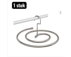 1 stuk - Kledingrek - Spiraal Droogrek voor Dekbedden en Lakens - Draaiende Buiten Droogrek met Zware Capaciteit - Ruimtebesparend Balkon Ophangsysteem - Zilver — afbeelding 1
