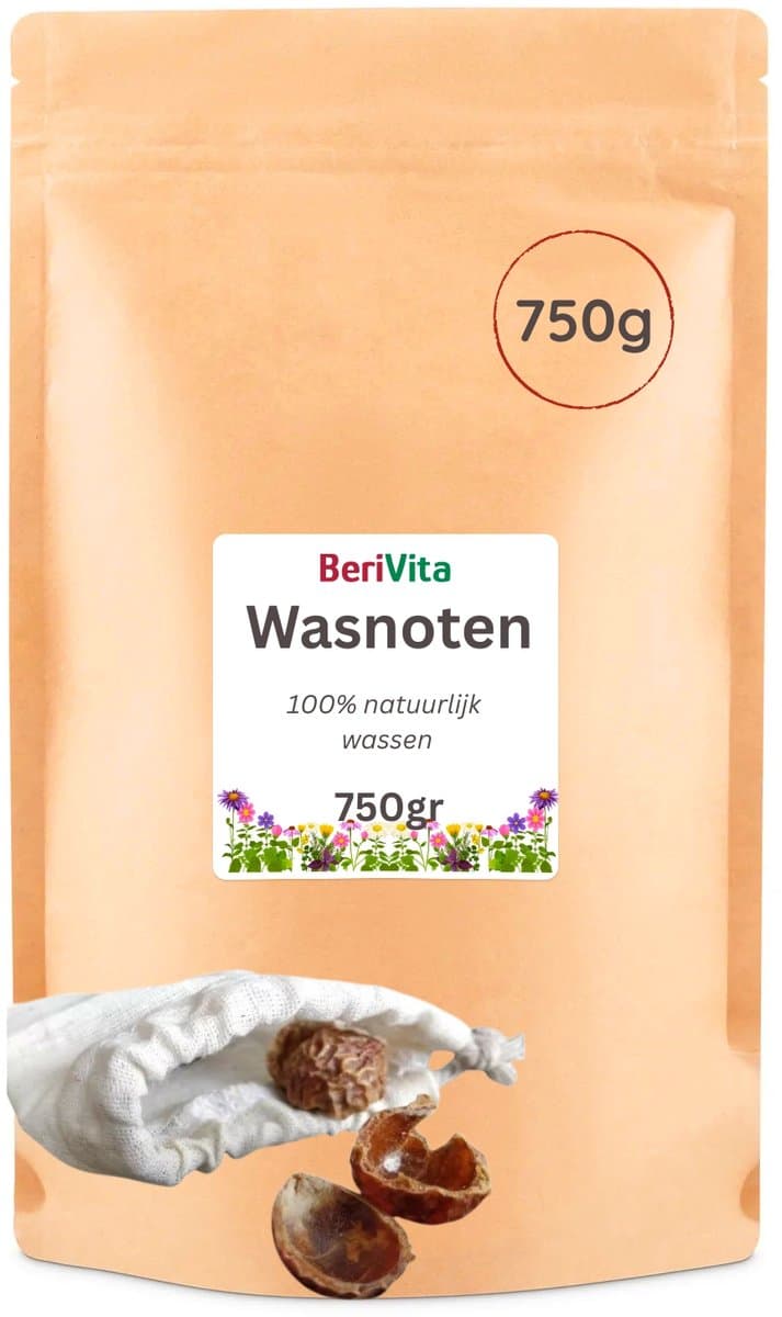 Wasnoten 750gr met Waszakje - Zeepnoten - Natuurlijk Wassen — afbeelding 1