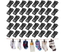 Sokken clips - Sokkenhouders - 40 stuks - 2,8 cm - Antislip Wasknijpers - Waslijnknijpers - Zwart — afbeelding 1