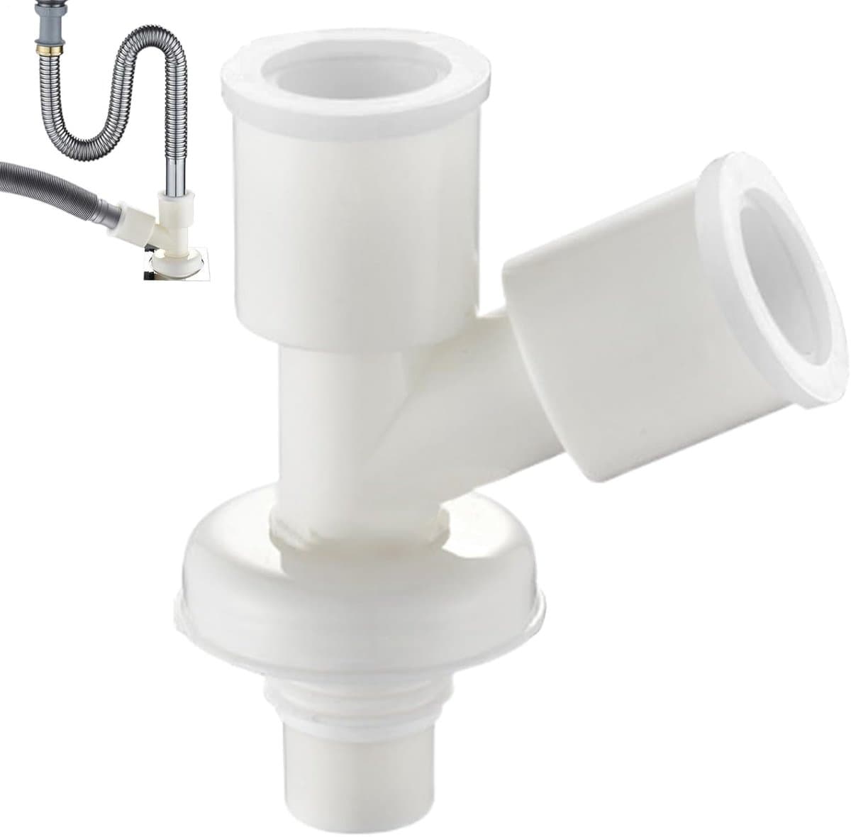 Vloer Afvoerslang Adapter - Wasmachine Afvoerslang Splitter Connector - Lekdicht Sanitair Leidingstuk Vervanging Voor Wasmachine En Wasbak — afbeelding 1