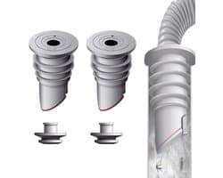 2 stuks - Wasmachine geurdichte afdekking - 35-40 mm - Afdichtingsring - Slangafdichtingsafdekking - Anti-geur wasmachine stop - Universele afvoerset - Anti-Geur Vloer Afvoerkern - Afvoerafsluitplug - Vloerafvoer geur Val - Geurdichte klep - Grijs — afbeelding 1