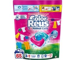 Color Reus 3+1 Power Caps - Wascapsules - Gekleurde Was - 65 Wasbeurten - Grootverpakking