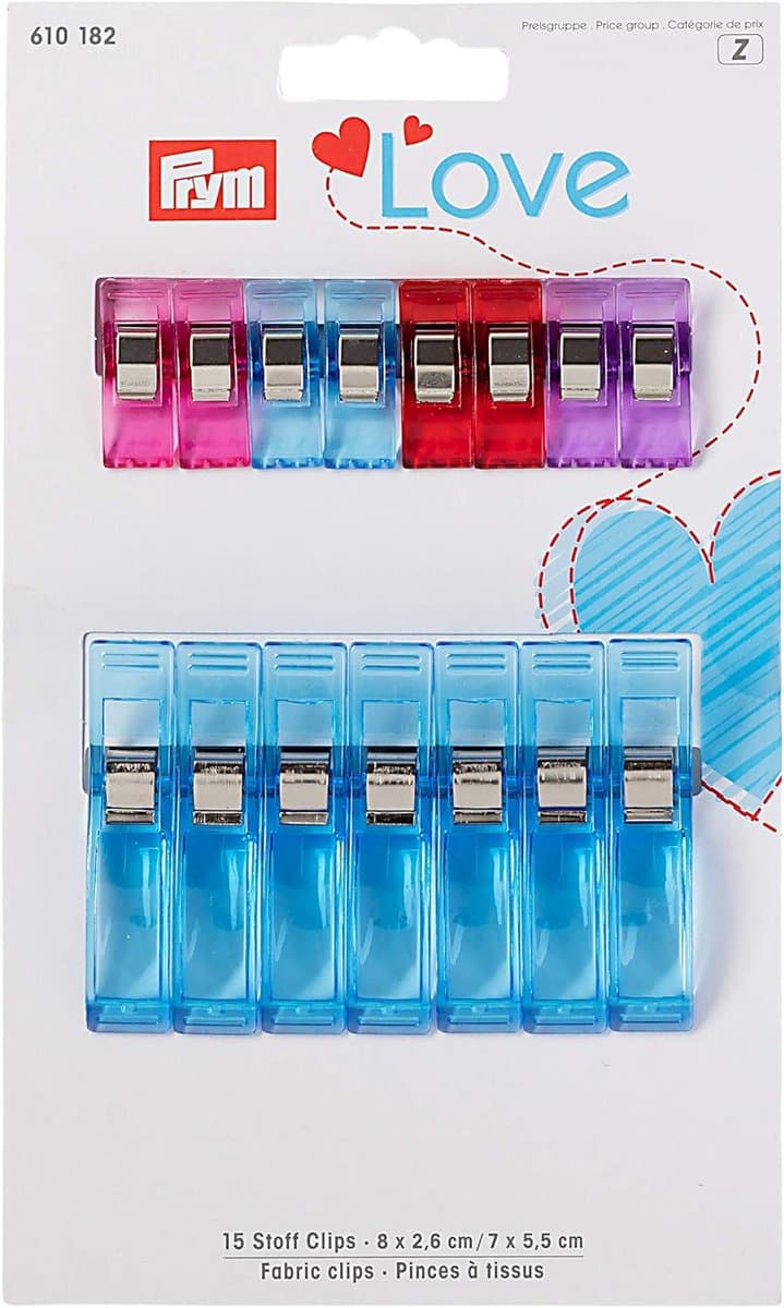 Set van 15 Stoffen Clips (2.6-5.5cm) - Alternatief voor Spelden voor Naaien en Quilten — afbeelding 1