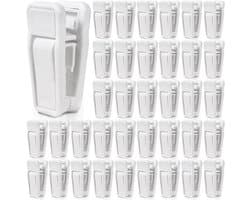 Witte kunststof wasknijpers voor babykleding - 40 stuks