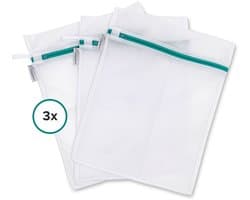 Living Direct Waszak set 3 stuks Waszakjes met Rits - Waszakken voor Wasgoed - Wasnetjes met Rits, geschikt voor Lingerie en BH - Waszak Groot - Laundry Bag - Wasnetten