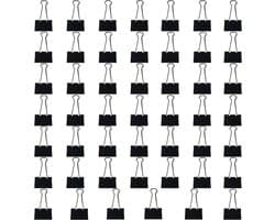 Grote Binder Clips Zwart 1.5-Inch (48-Pack)