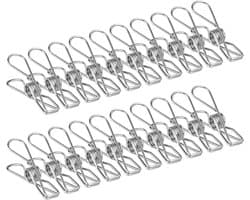 Roestvrij-stalen wasknijpers 100 stuks - 6 cm clip pin set voor waslijn - kleding sok hanger - keuken - kantoor