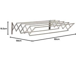 CLVP® Wanddroogrek - Droogrek Inklapbaar - Wasrek - Droogtoren - Droogrekken -Zilver