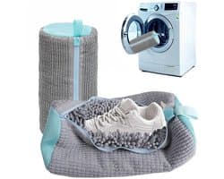 Waszak Schoenen met Rits - 360° Uitgebreide Reiniging - Sneakers Waszak voor Wasgoed - Schoen Waszak Wasmachine - 2 Delige - Grijs — afbeelding 1