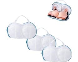 3x Bh Waszakje - Bh Wasnetje Voor Wasgoed - premium Lingerie Waszakje - Anti-Vervorming - 20x34cm - Met Rits - Waszak Bh - Delicaat Wasgoed - Waszakje Laundry Bag - Geschikt Voor A-C-cup