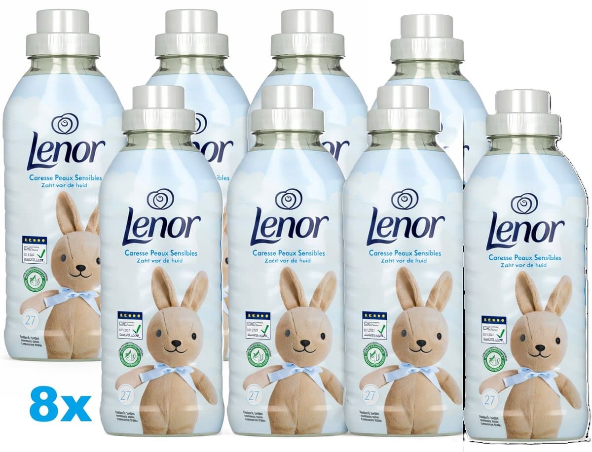 Lenor Caresse Sensitive Wasverzachter - Hypoallergeen - Voordeelverpakking 8 x 27 wasbeurten — afbeelding 1