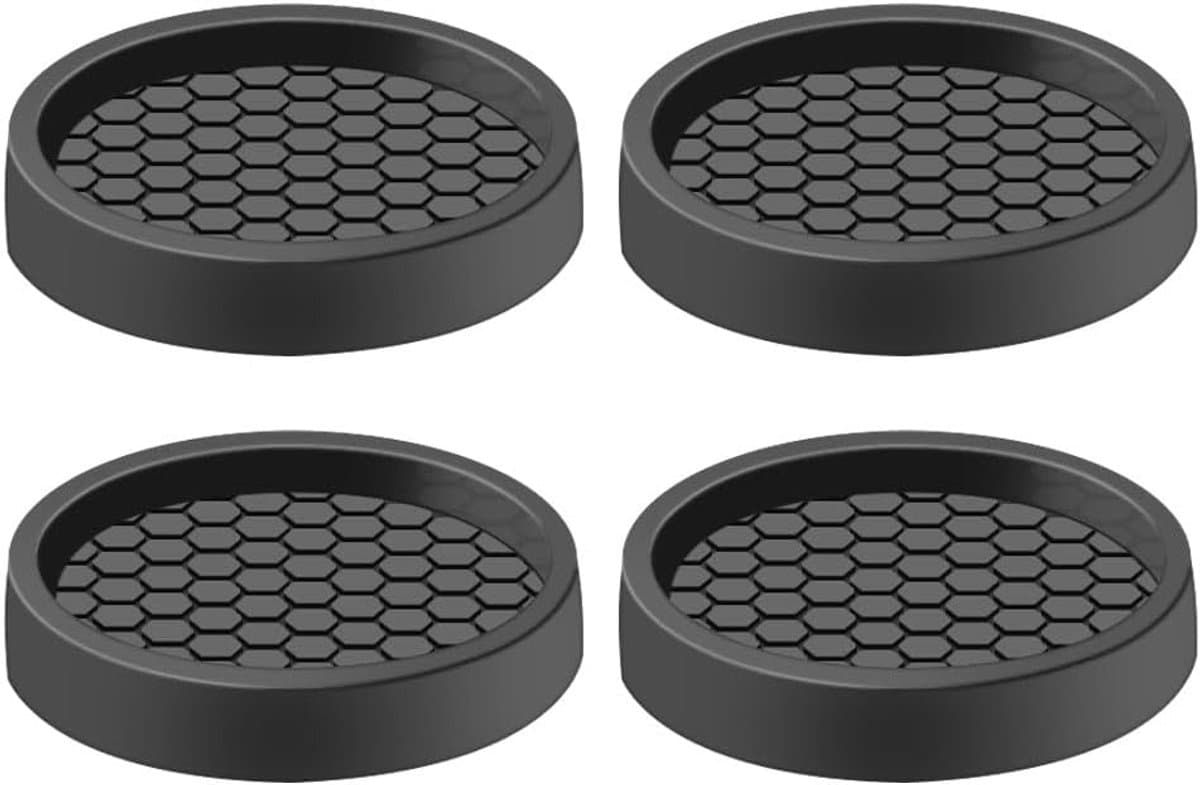 4 stuks - Wasmachine trillingsdemper-Trillingsmat- Antislipmat-Antislip rubber-Voetjes Droge-Anti Vibratie-Zwart-5cm — afbeelding 1