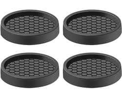 4 stuks - Wasmachine trillingsdemper-Trillingsmat- Antislipmat-Antislip rubber-Voetjes Droge-Anti Vibratie-Zwart-5cm