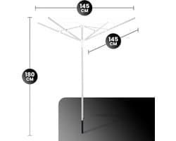 MKSS® Droogmolen met Voet voor Camping & Thuis - Wasrek Staand - Droogrek Inklapbaar - Wit
