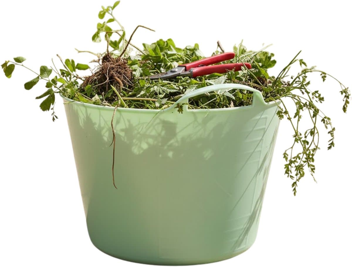 Flexibele kuip / emmer - mintgroen - 15 liter - kunststof - 35 x 28 cm - met handvatten — afbeelding 1