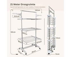 CLVP® Droogtoren Wasrek – Ruimtebesparend Droogrek – Opvouwbaar Wasrek – Ultimate