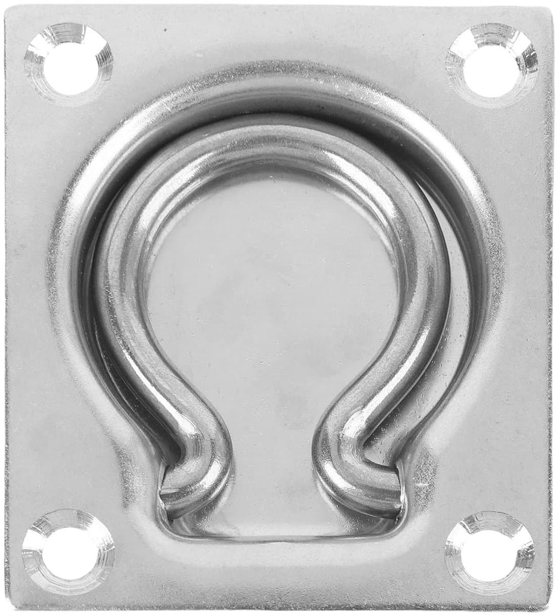 Inbouwanker Ring - Grondanker Aanhanger - Zwaar Transport Vastzetten - Roestvrij Staal 304 - 7.4 x 9.2 cm — afbeelding 1