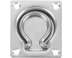Inbouwanker Ring - Grondanker Aanhanger - Zwaar Transport Vastzetten - Roestvrij Staal 304 - 7.4 x 9.2 cm