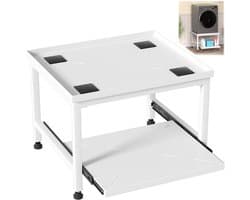 Wasmachine Verhoger - Wasmachine opbouwmeubel - Wasmachine Sokkel - 200 kg belastbaar - 63x54x45.5cm - Wit