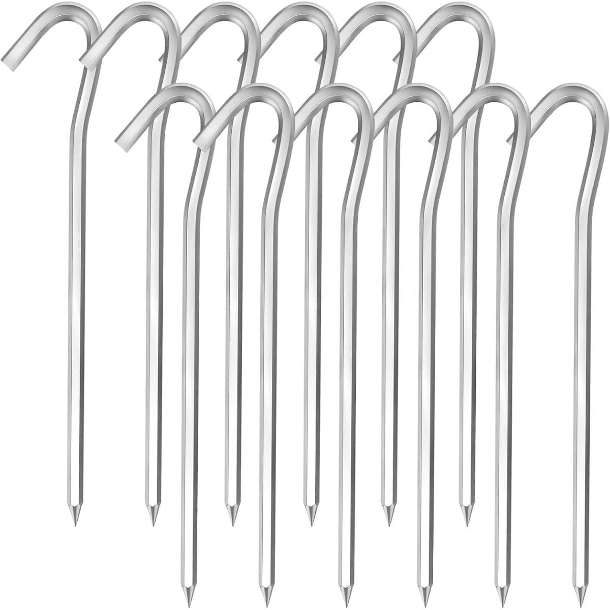 TOVBMUP 20 haringen - Aluminium haringen - Tentbevestigingen - 18 cm haringen - Geschikt voor tuinieren, kamperen, reizen — afbeelding 1