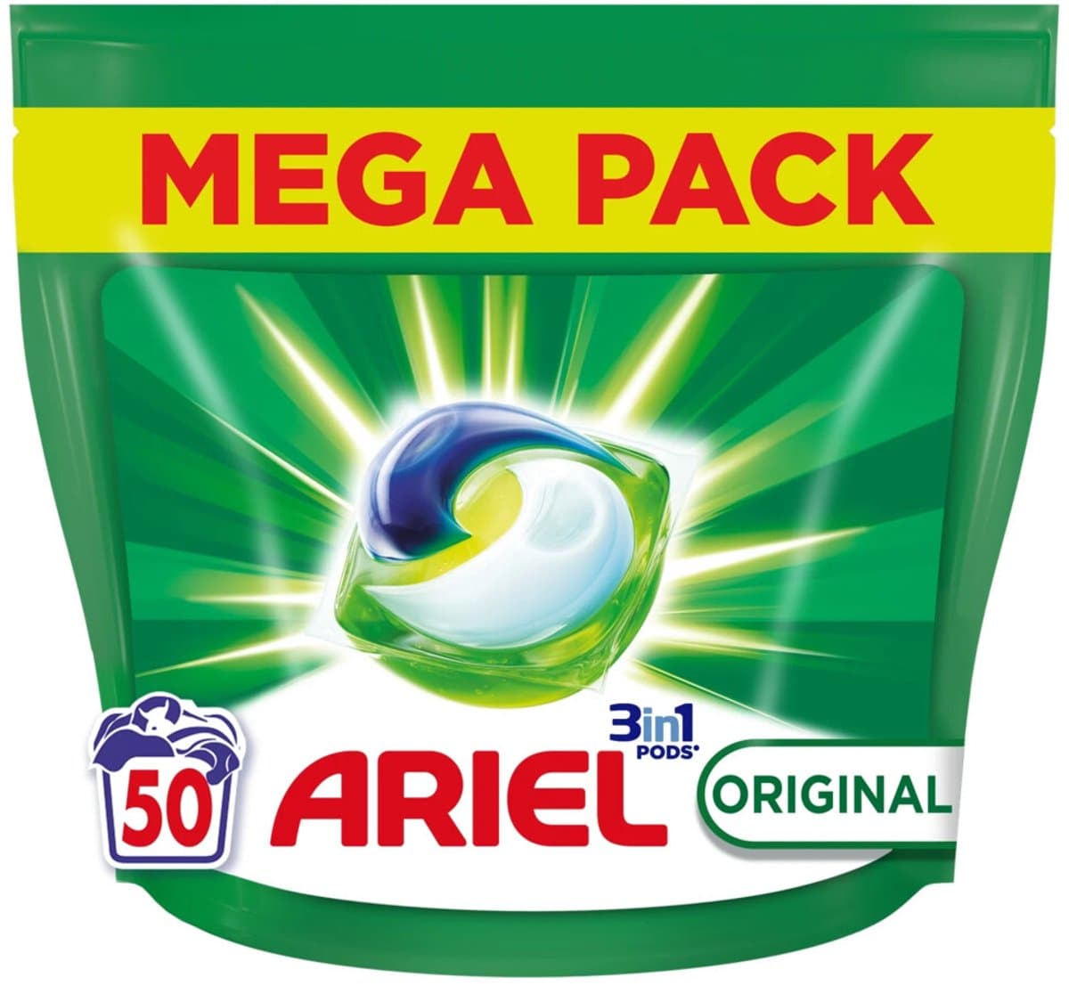 Ariel Wasmiddel 3in1 Pods Original - 50 stuks — afbeelding 1
