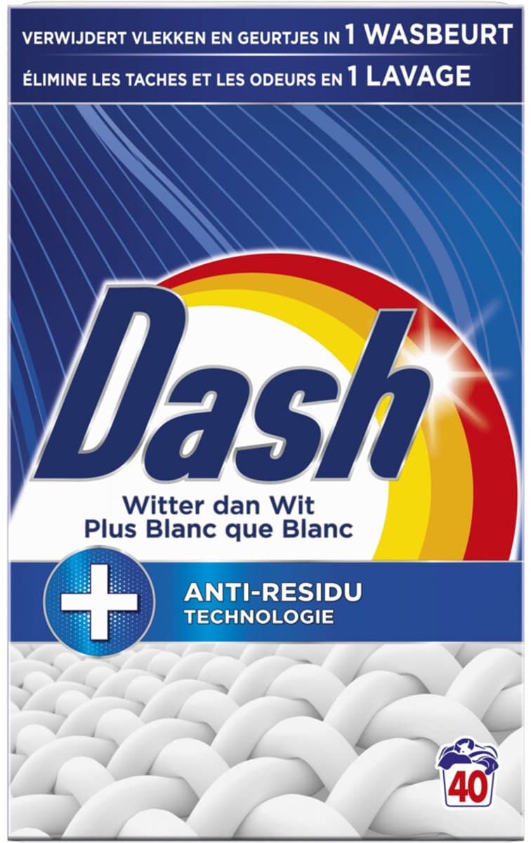 Dash Waspoeder Witter Dan Wit 40 Wasbeurten 2,2 kg — afbeelding 1