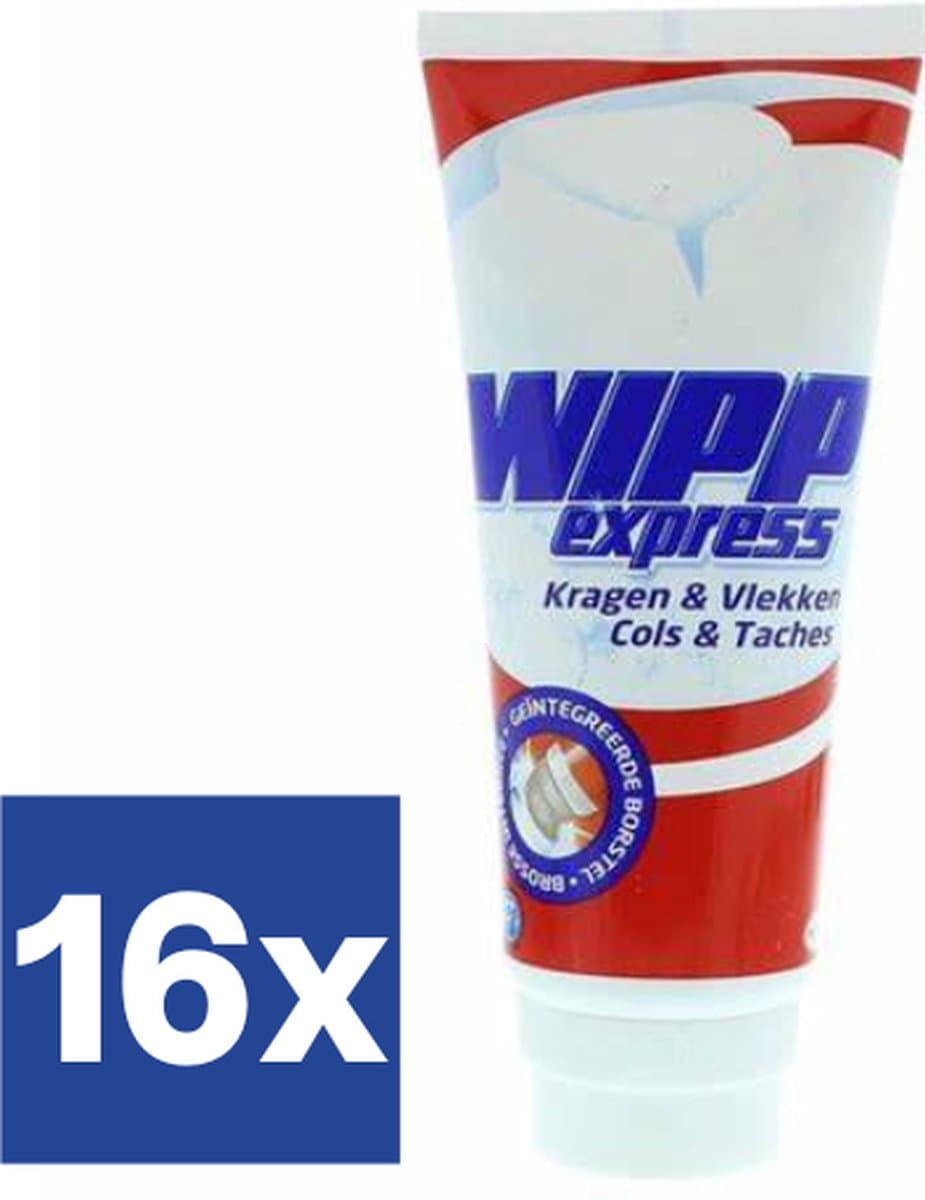 Wipp Vlekverwijderaar Kragen en vlekken Tube (Voordeelverpakking) - 16 x 200 ml — afbeelding 1