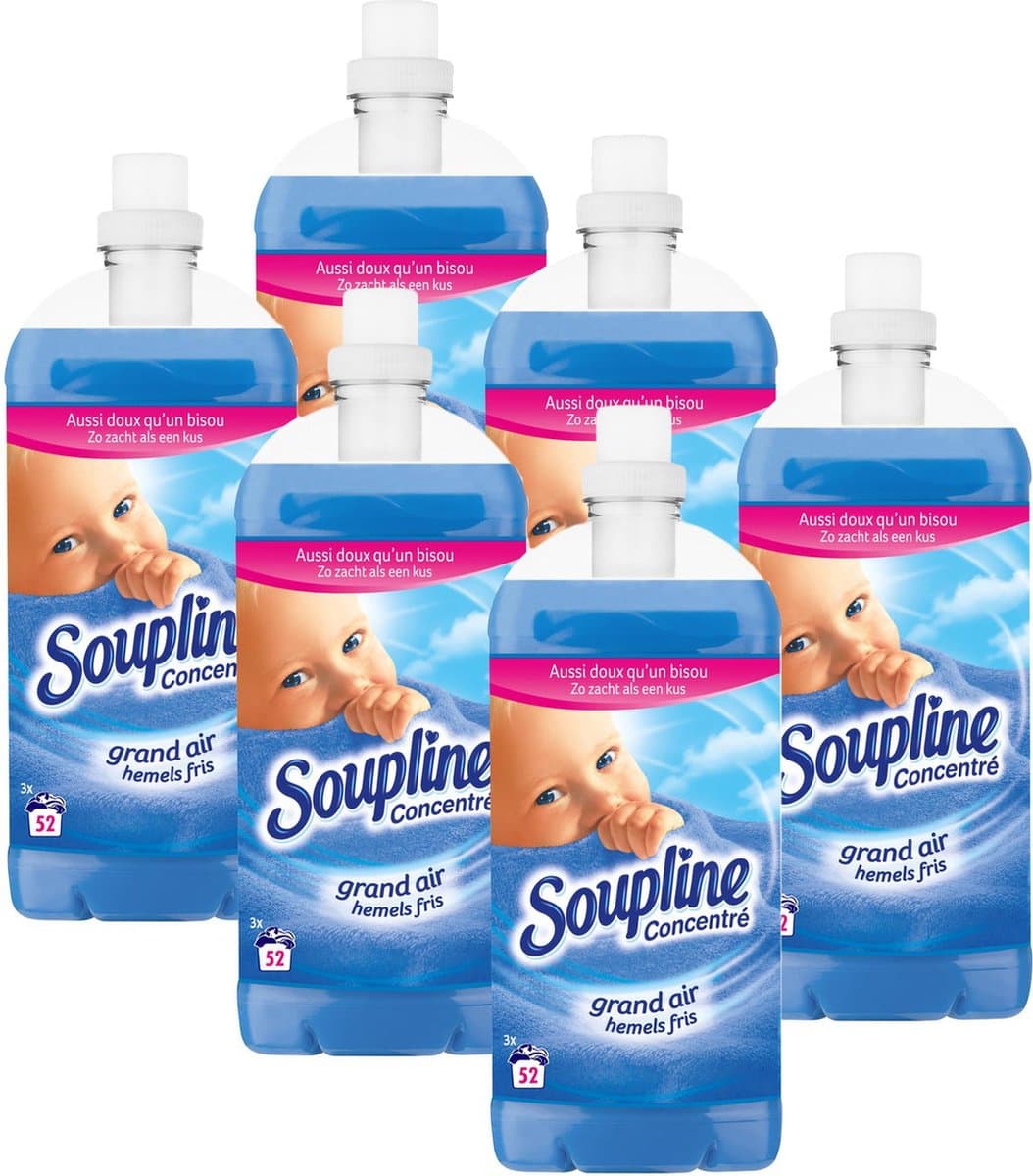 Soupline Hemels Fris Geconcentreerde Wasverzachter 6 x 52 wasbeurten - Voordeelverpakking — afbeelding 1