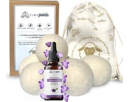 Droger Ballen XL 6 stuks inclusief lavendelolie – Zero waste Dryer Balls - Wasverzachter – Herbruikbare Drogerballen – Sneller drogen — afbeelding 1