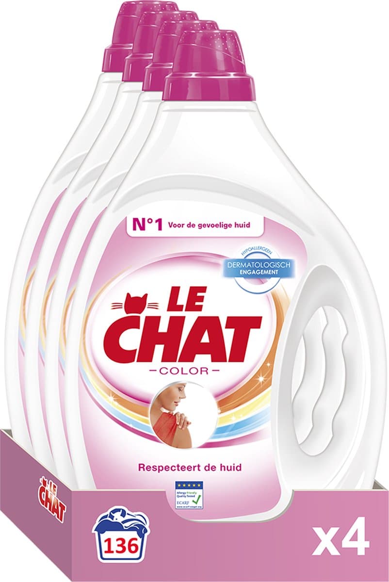 Le Chat Sensitive Gel Color - Vloeibaar Wasmiddel - 136 wasbeurten — afbeelding 1