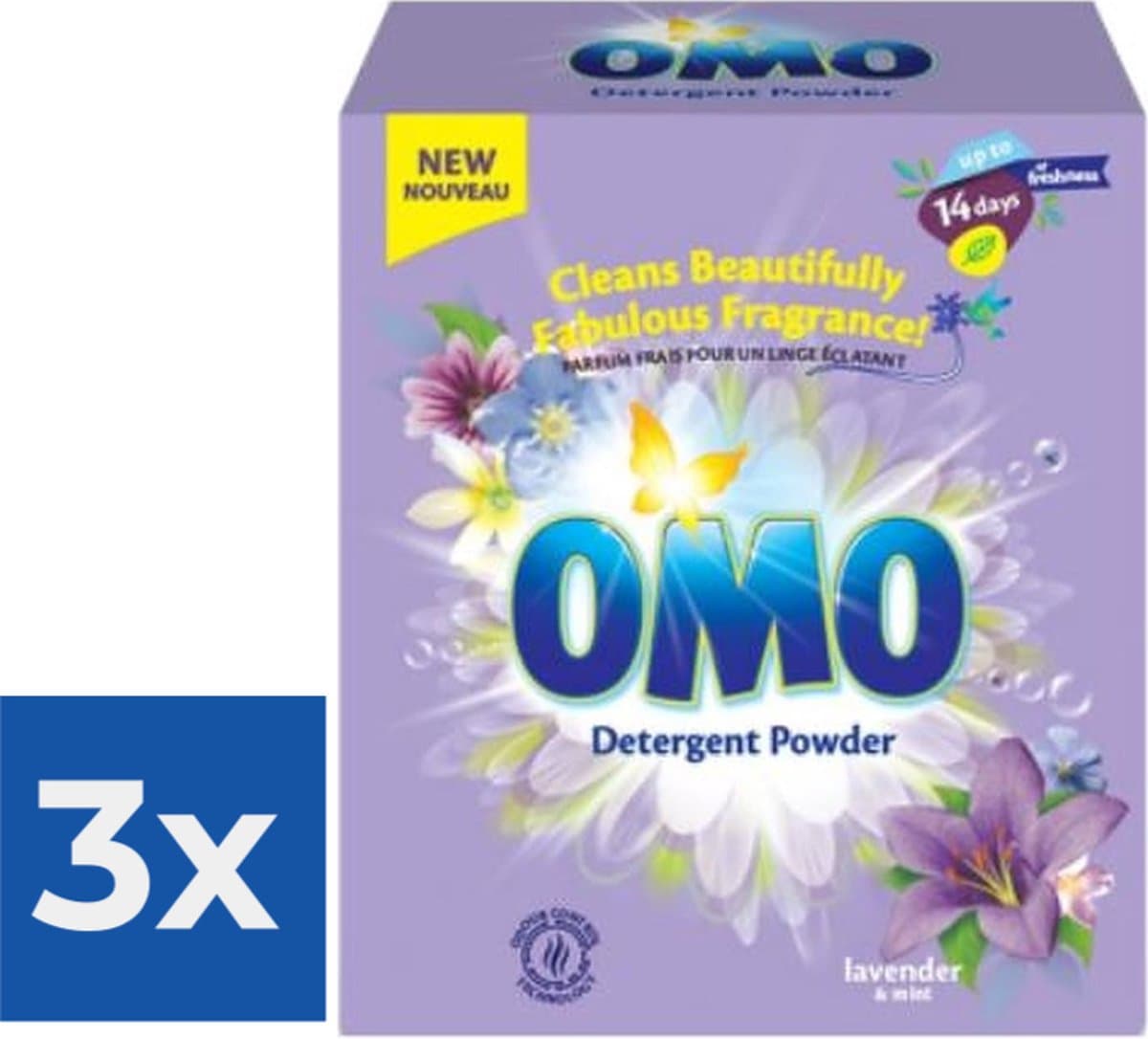 Omo Waspoeder Lavendel 100 Wasbeurten - Voordeelverpakking 3 stuks — afbeelding 1