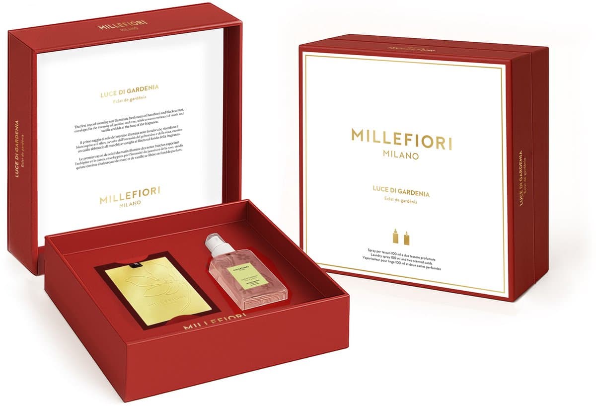 Millefiori Milano - Cadeauset - Wasparfum & Geurkaart - Luce di Gardenia — afbeelding 1