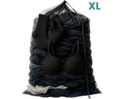 NORDIX Waszak Groot XL - 60x90CM - Waszakken - Laundry Bag - Wasnet - Waszakje - Treksysteem - Trekbandsluiting - Polyester - Schoenenzak - BLACK